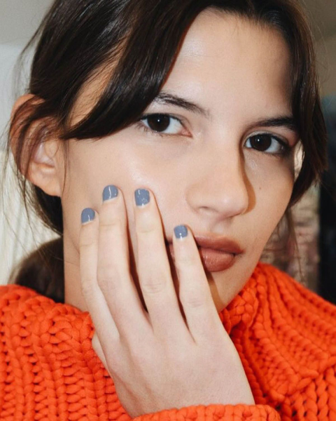 spring nail color trends 2026 fog blue nail polish